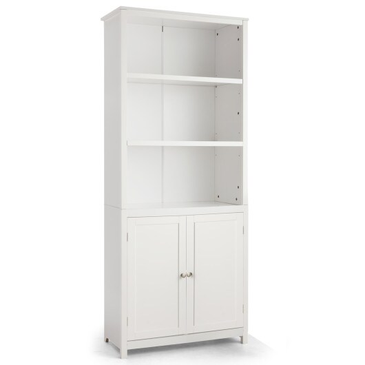Bookcase Shelving Storage Wooden Standing Cabinet Unit Display with Doors