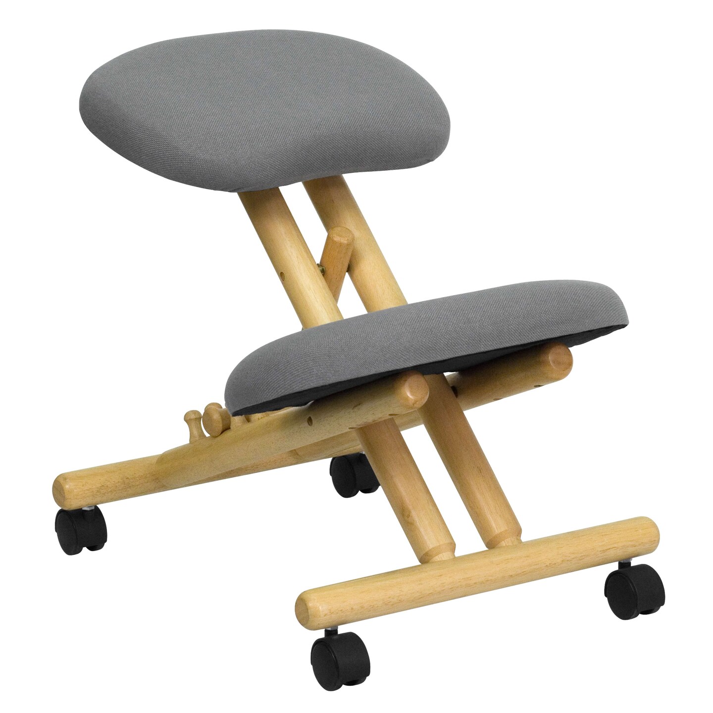 Emma and Oliver Mobile Wooden Ergonomic Kneeling Office Chair