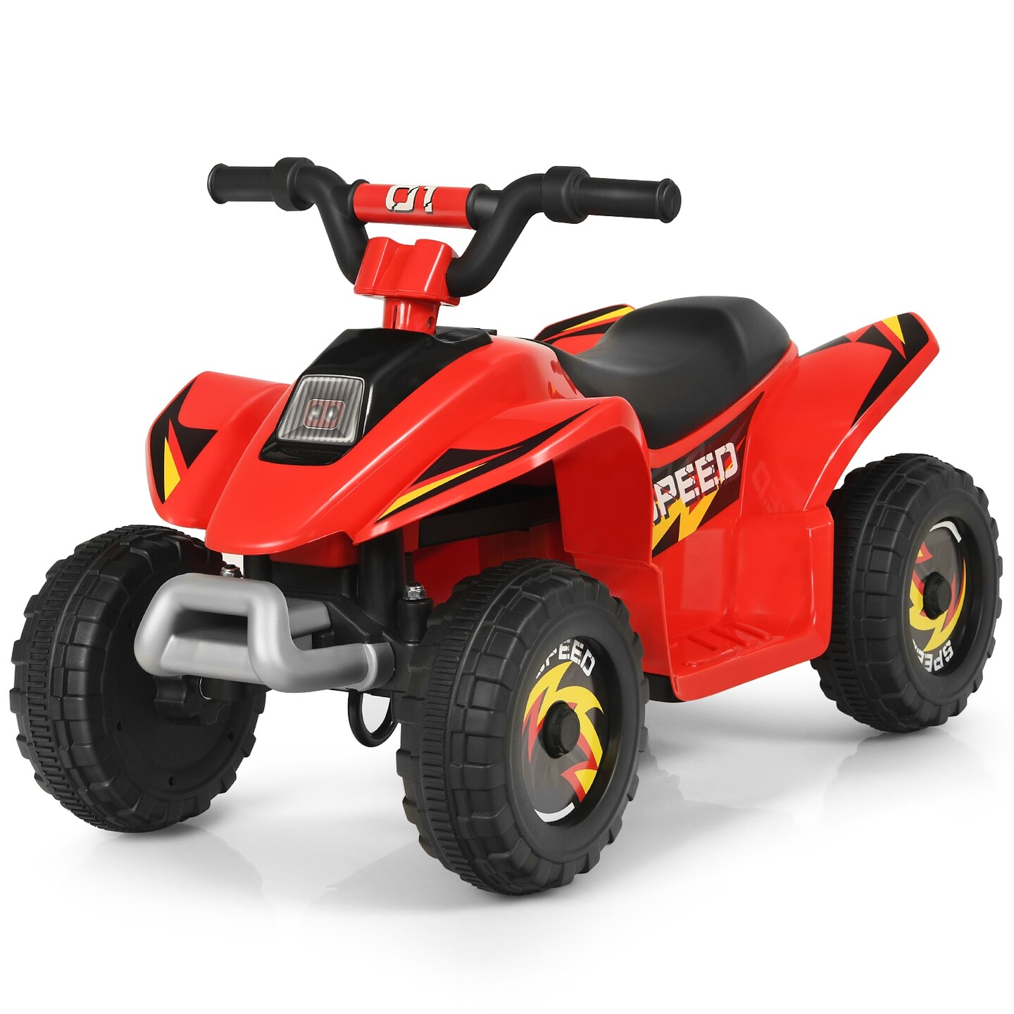 6V Kids Electric 4 Wheels Ride-On Toy with Wear-Resistant Wheels for Indoor Outdoor Use