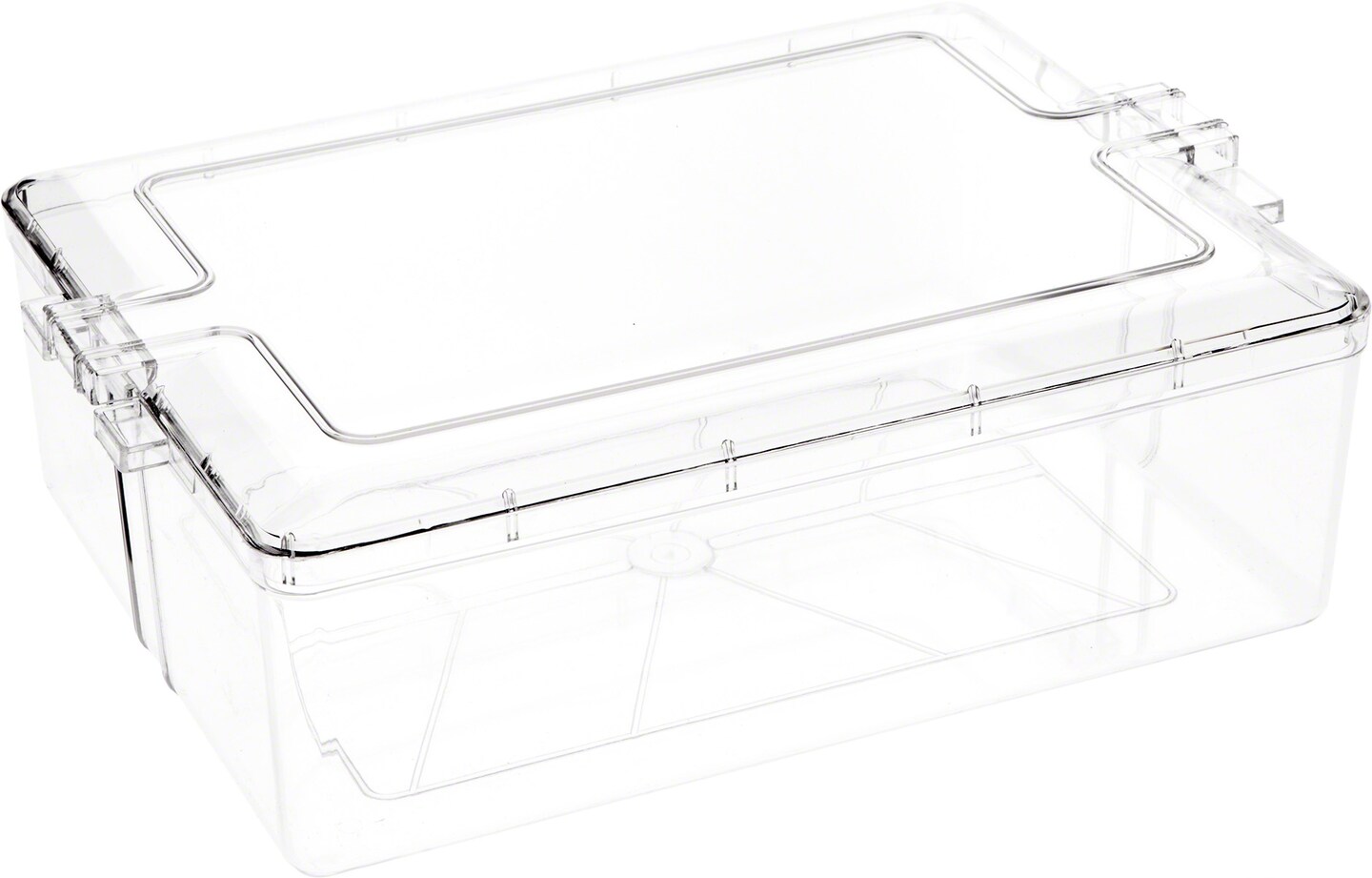 Pioneer Plastics 295C Clear Rectangular Plastic Container, 12.3125