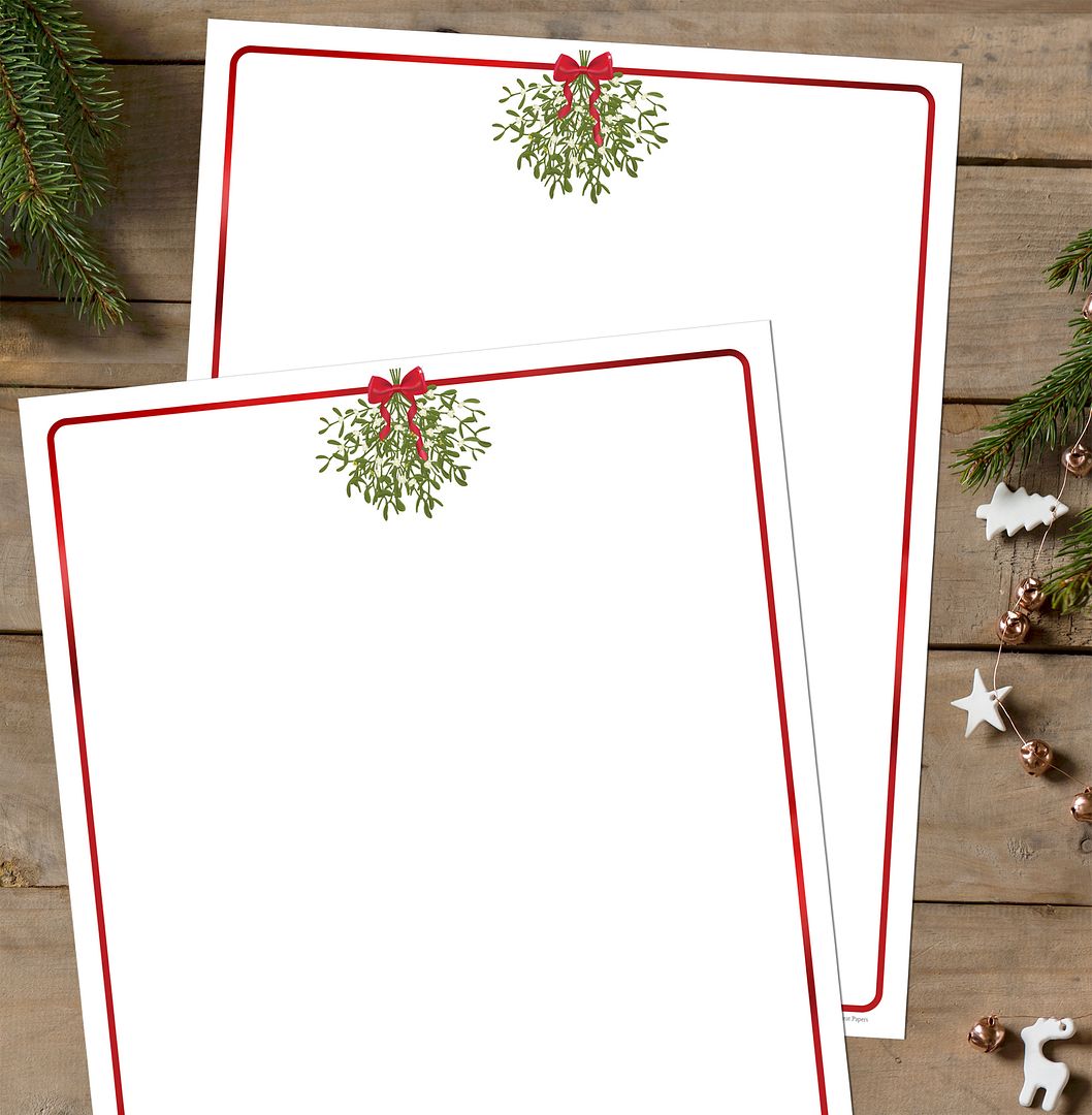 Great Papers! Foil Hanging Mistletoe Letterhead, for Invitations, Announcements and Personal Messages, Printer Friendly 8.5" x 11", 25 Pack (2023045)