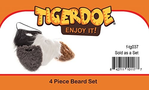 Tigerdoe Fake Beards for Adults Kids - Costume Accessories - Beard &#x26; Mustache - Fake Mustaches (4 Pack Costume Beards)