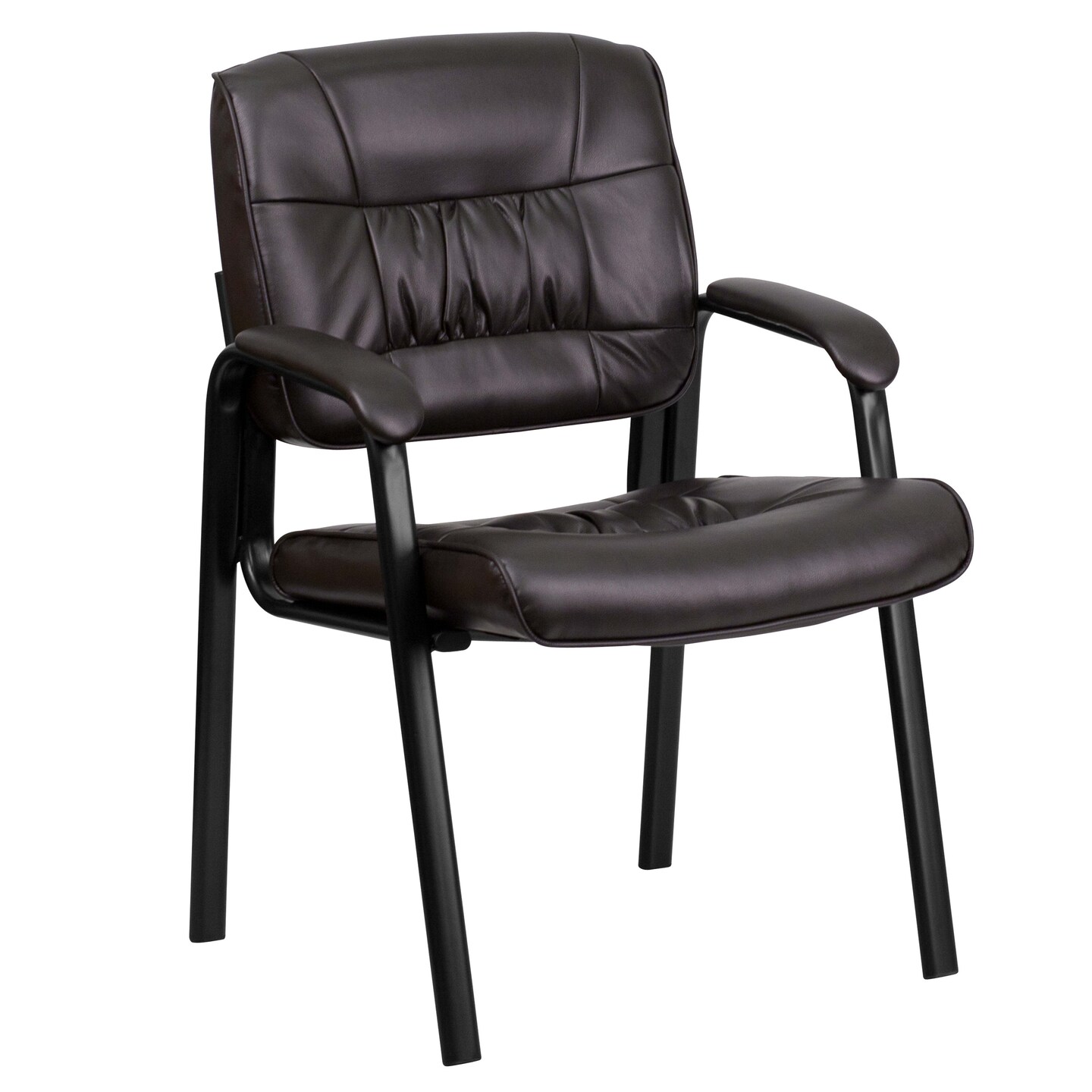 Emma and Oliver Faux Leather Executive Reception Chair with Powder