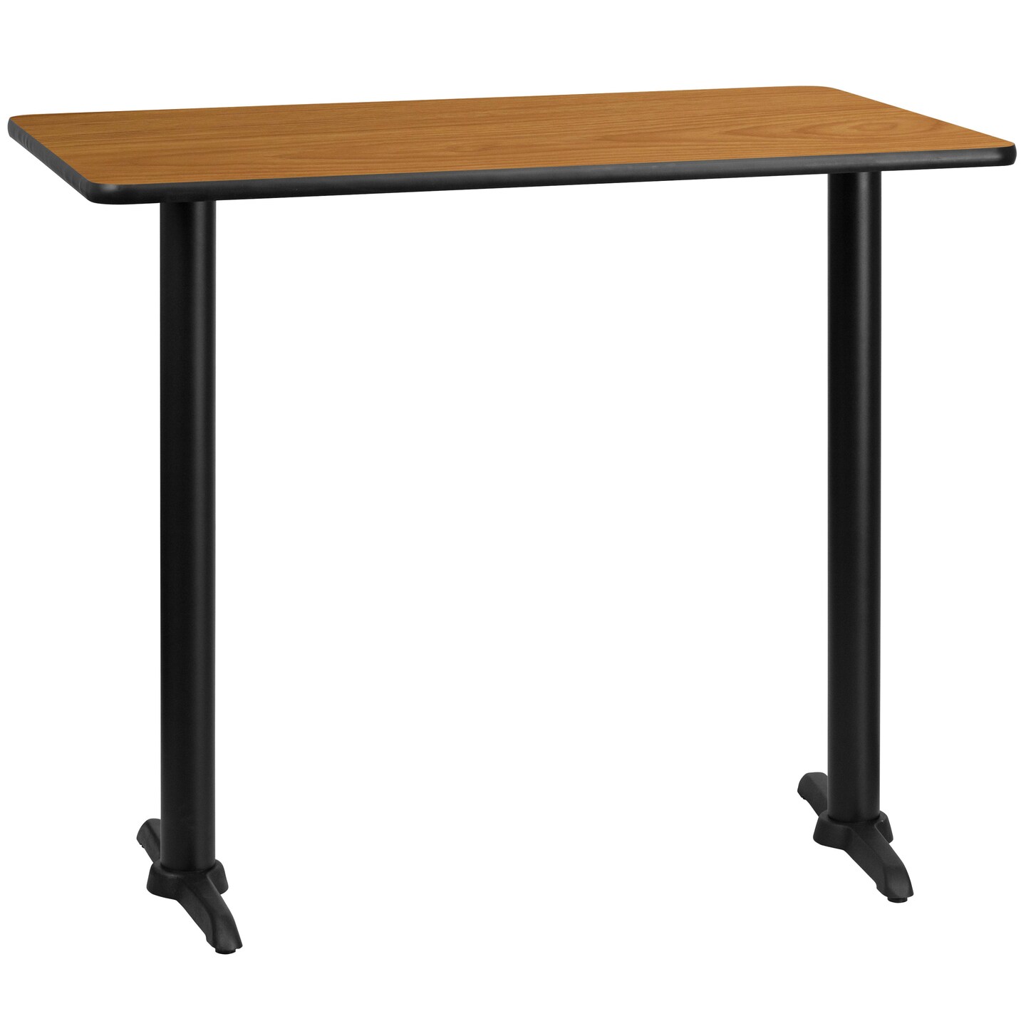 Emma and Oliver 30&#x22;x48&#x22; Rectangular Laminate Bar Table with 5&#x22;x22&#x22; Bases