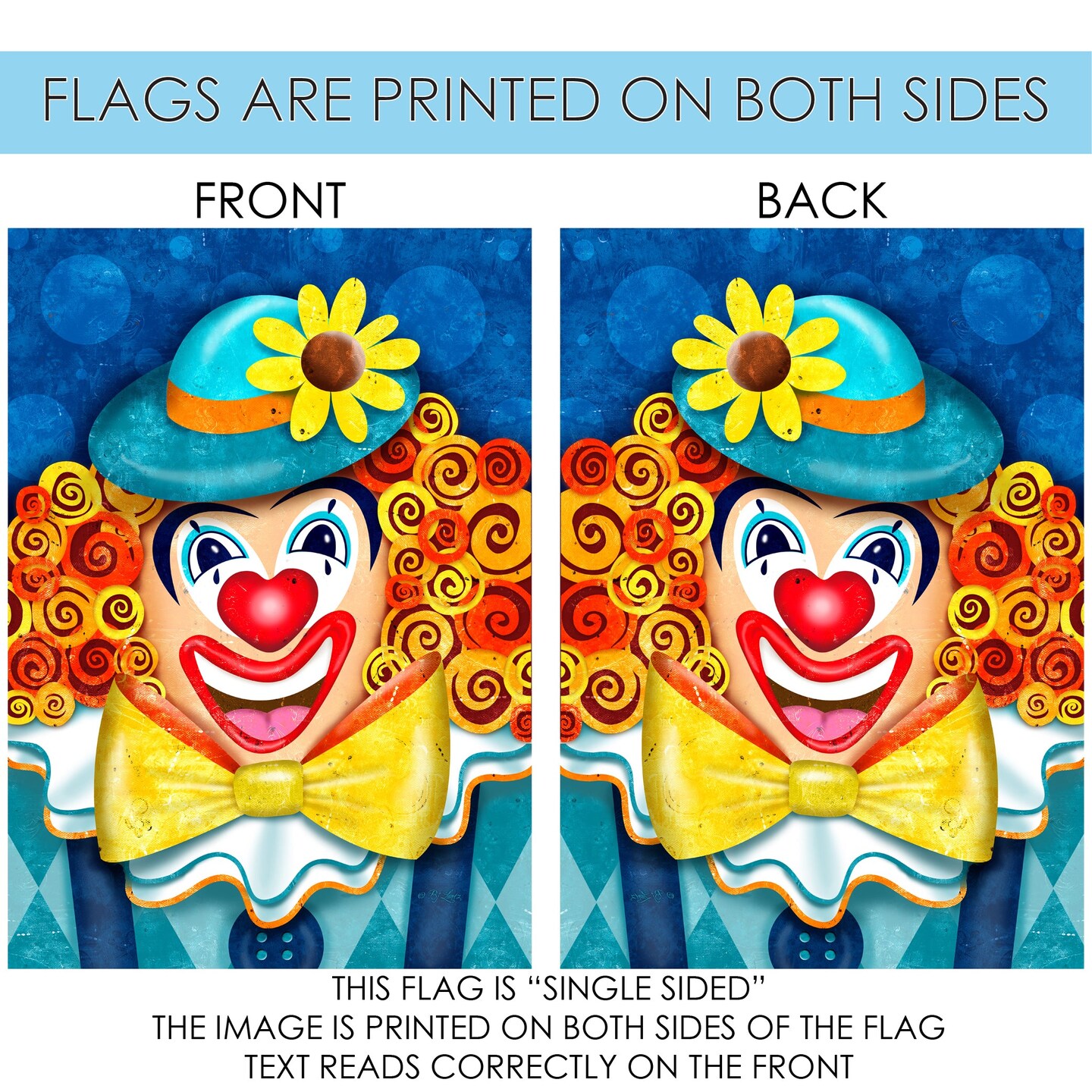 Clownin&#x27; Around Decorative Clown Flag