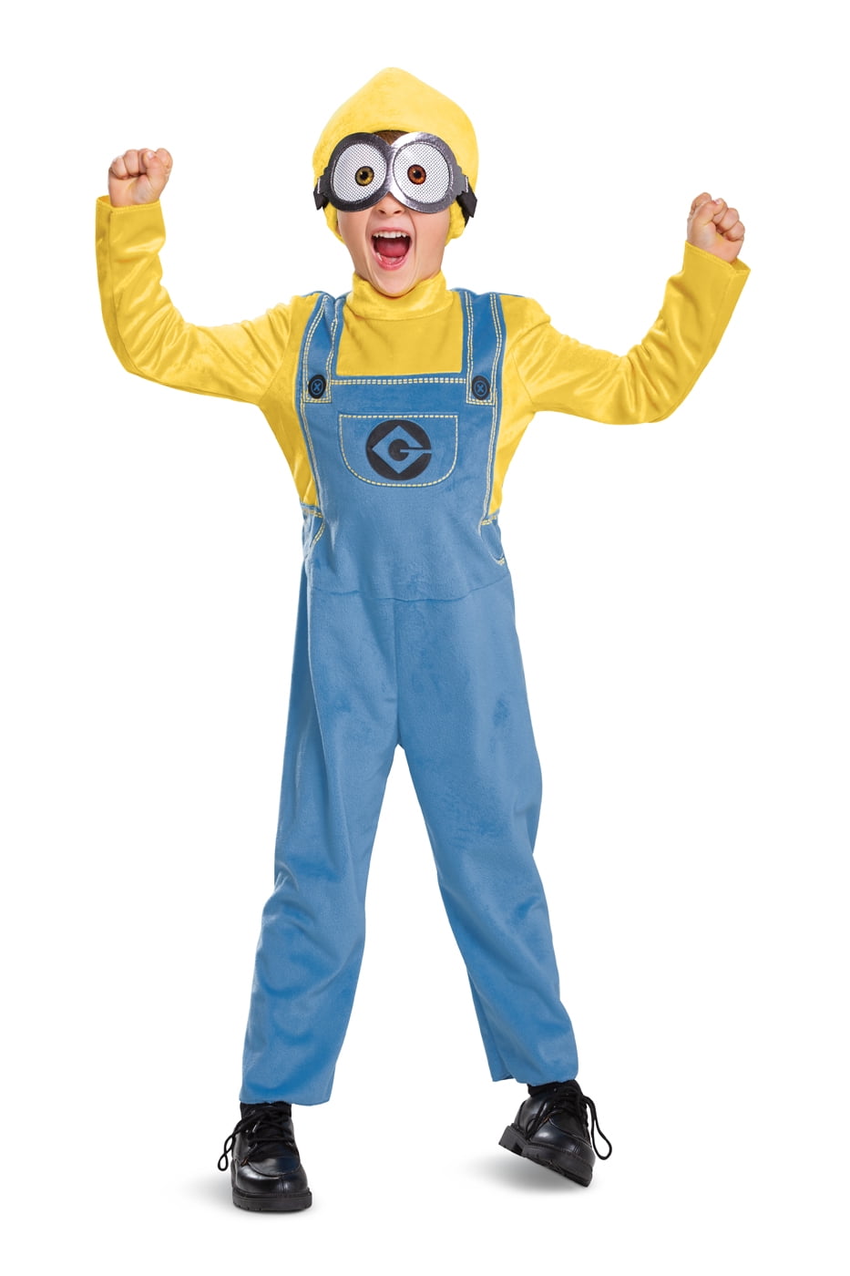 Bob Minions Costume for Toddler, Official Minion Jumpsuit for Kids, Classic Size Small (4-6)