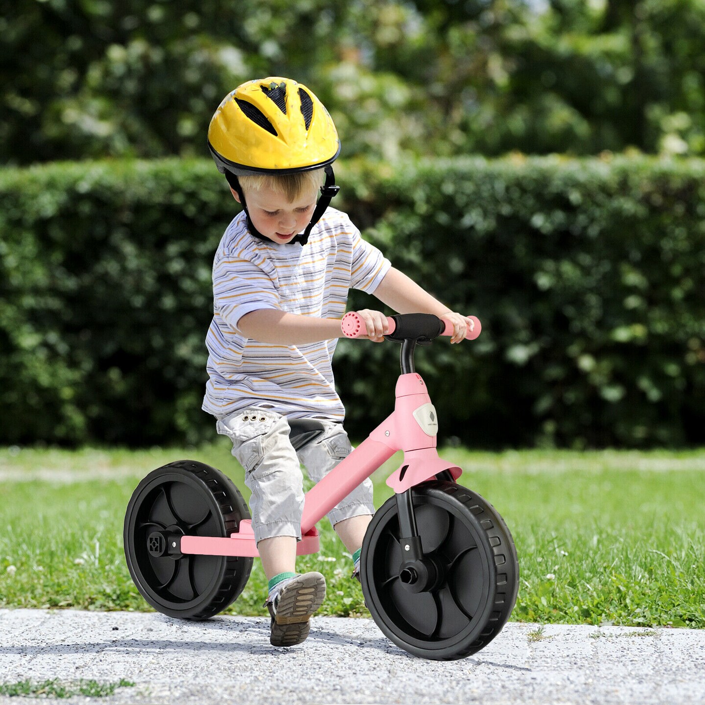 4-in-1 Kids Training Bike Toddler Tricycle with Training Wheels and Pedals