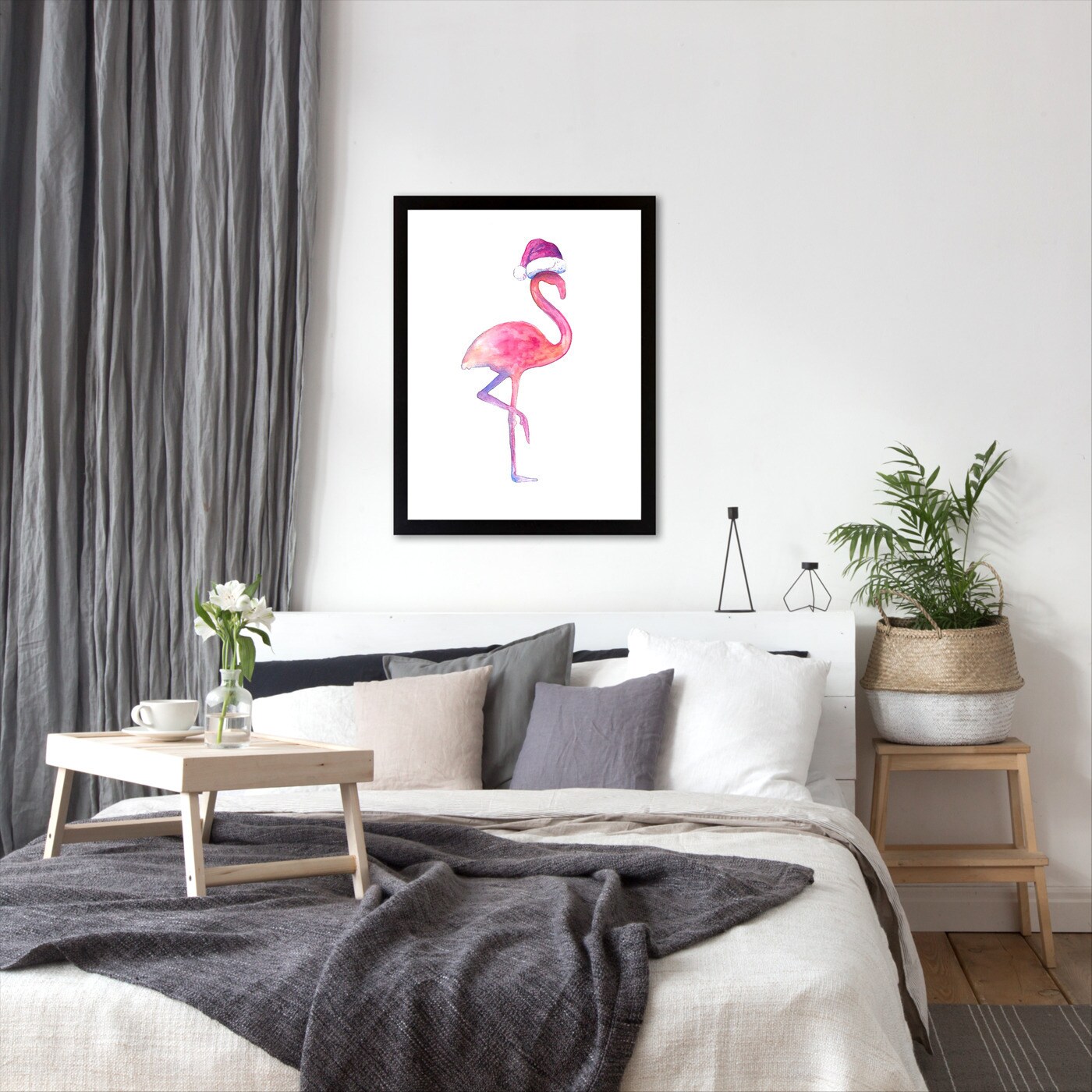 Flamingo Santa by T.J. Heiser Frame  - Americanflat