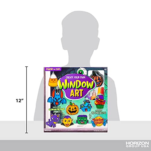 Made By Me Create Your Own Halloween Window Art, DIY Suncatcher Kit and Clings, Great Staycation or Sleepover Activity, Fun Group Activity, Arts and Crafts Set for Kids Ages 6, 7, 8, 9