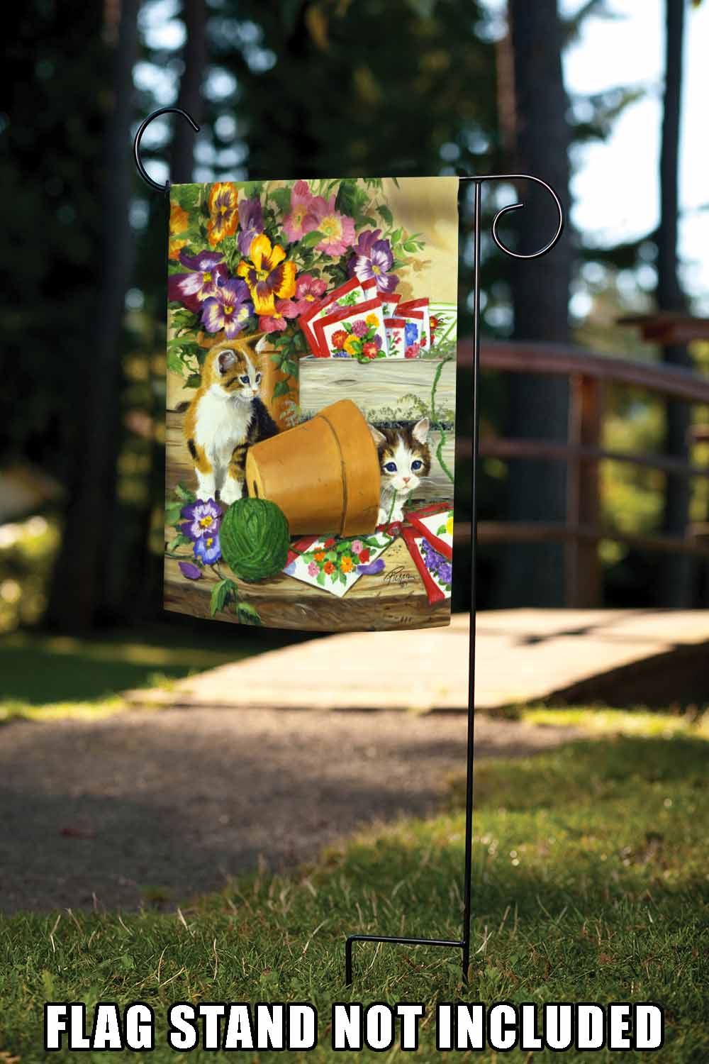 Little Bloomers Decorative Cat Flag