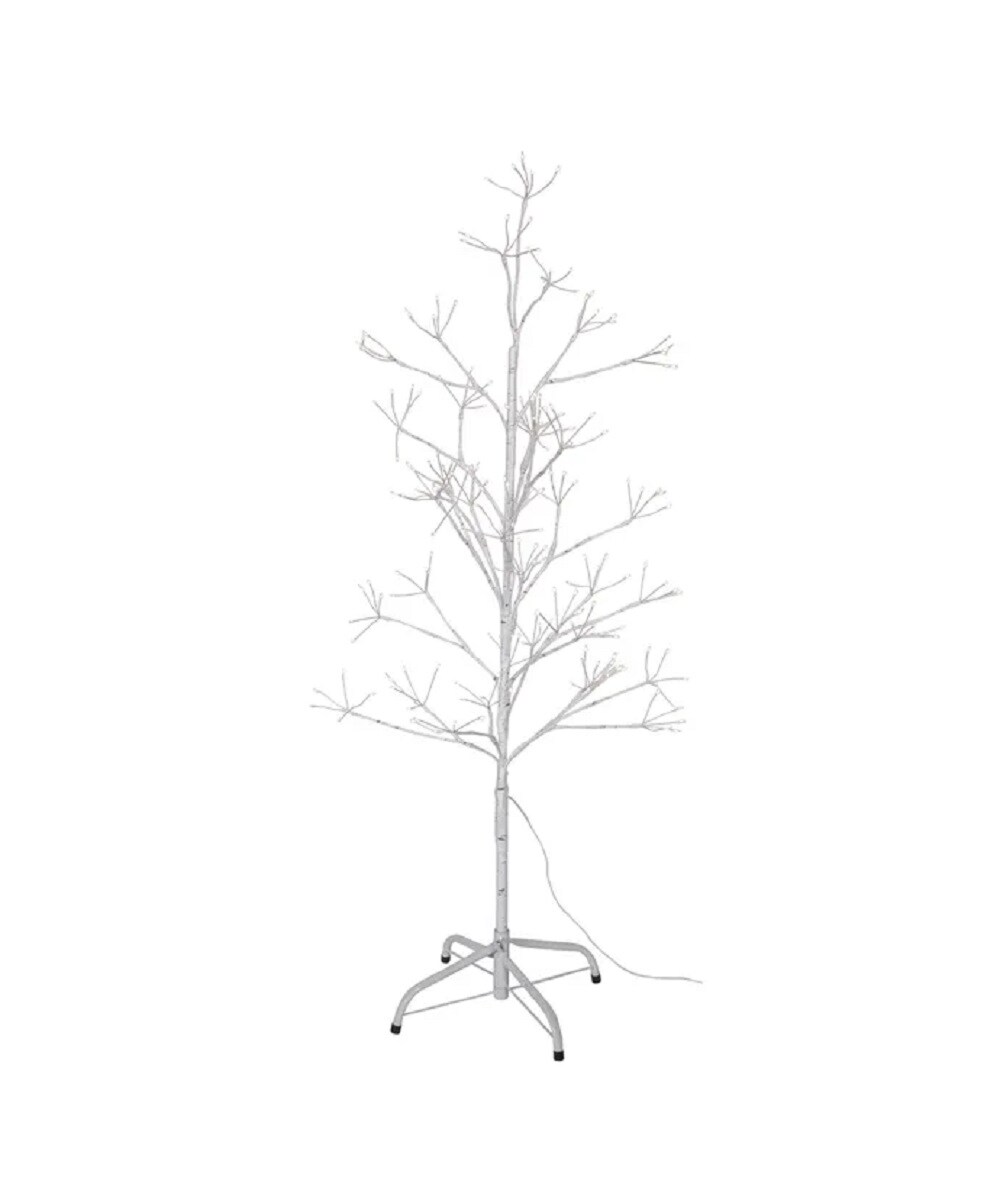 KSA 4' PreLit Birch Twig Artificial Christmas Tree, Warm White LED