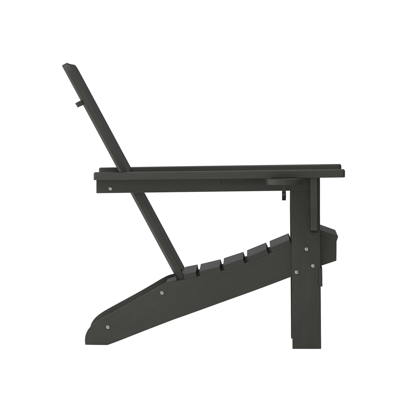 Merrick Lane Ridley Adirondack Chair with Cup Holder, Weather Resistant HDPE Adirondack Chair