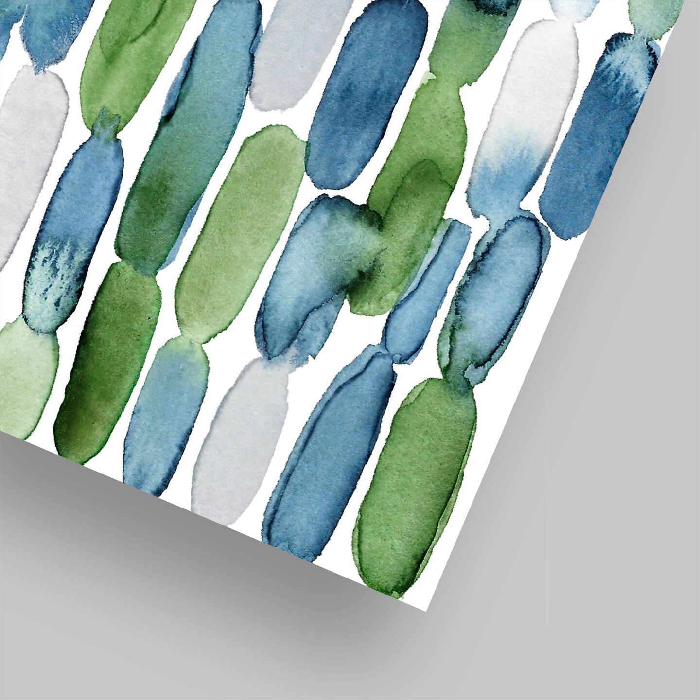 Watercolor Blue Green Strokes by Lisa Nohren  Poster Art Print - Americanflat