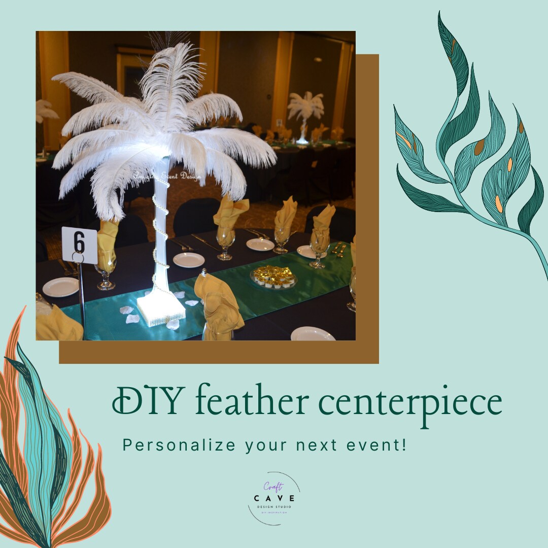 DIY Ostrich Feather Centerpiece image 1