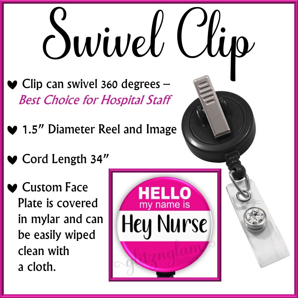 Hey Nurse Badge Reel, Badge Reel, Health Care Badge Reel, Medical  Professional Badge Reel, Funny Badge, Snarky Badge Holder - GG5616