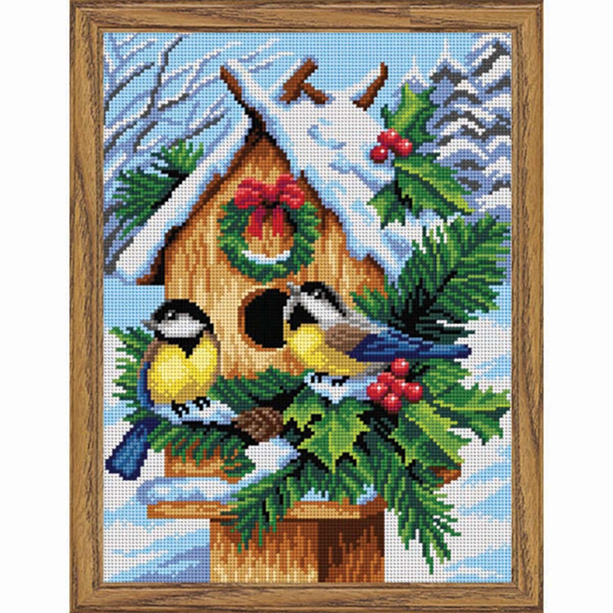 Orchidea Snowy Birdhouse Needlepoint Canvas | Michaels