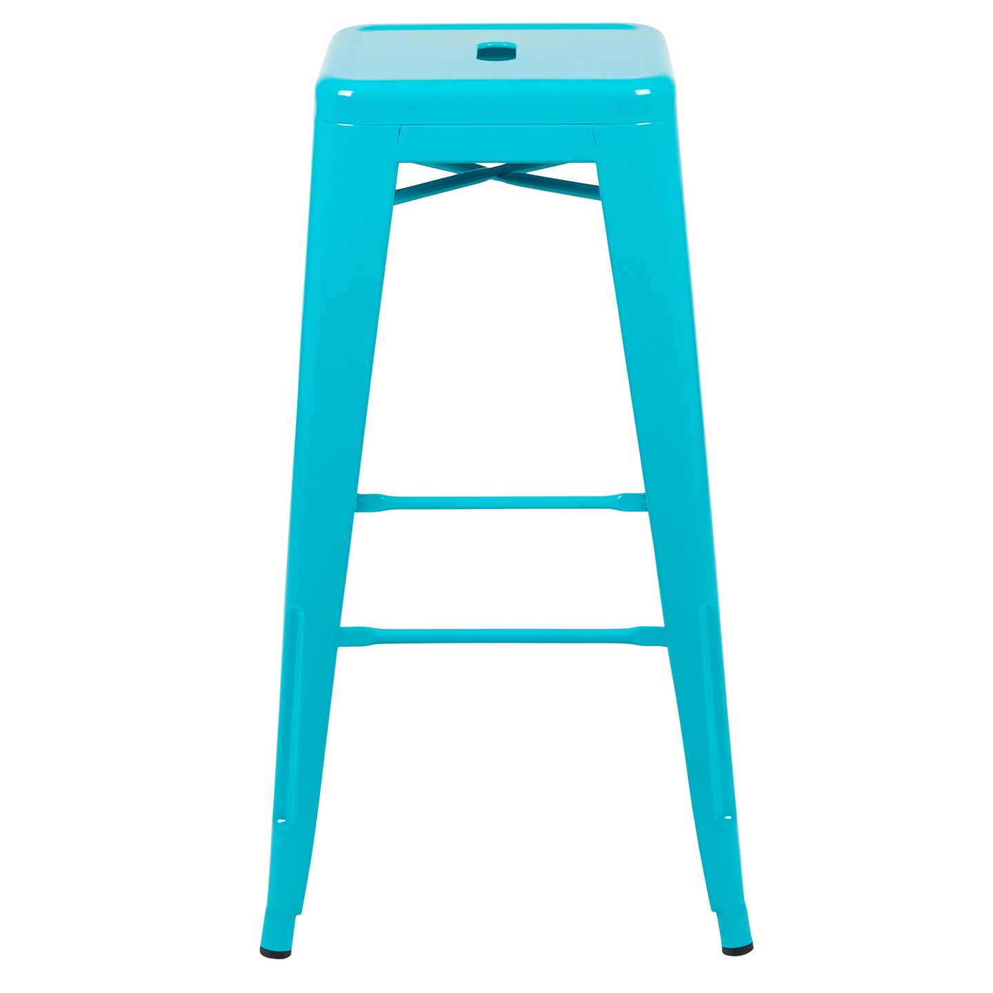 Emma and Oliver 4 Pack 30&#x22; High Metal Indoor Bar Stool - Stackable Stool