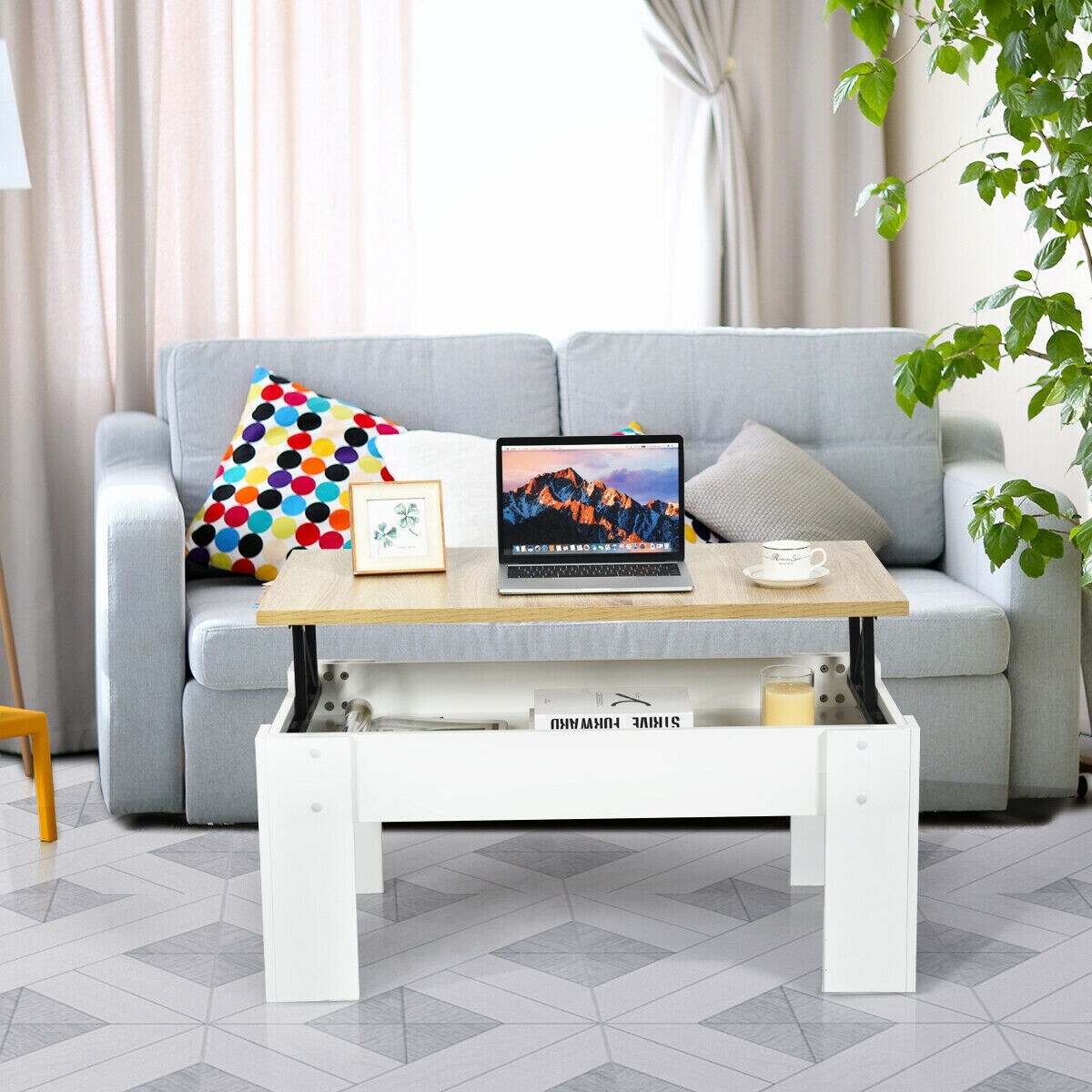 Lift Top Coffee Pop-UP Cocktail Table