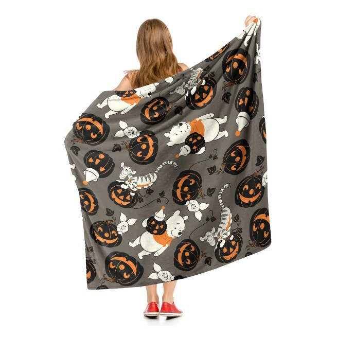 The Northwest Company Winnie the Pooh and Pumpkin Patch Pattern Aggretsuko Comics Silk Touch Throw Blanket - 50&#x22; x 60&#x22;