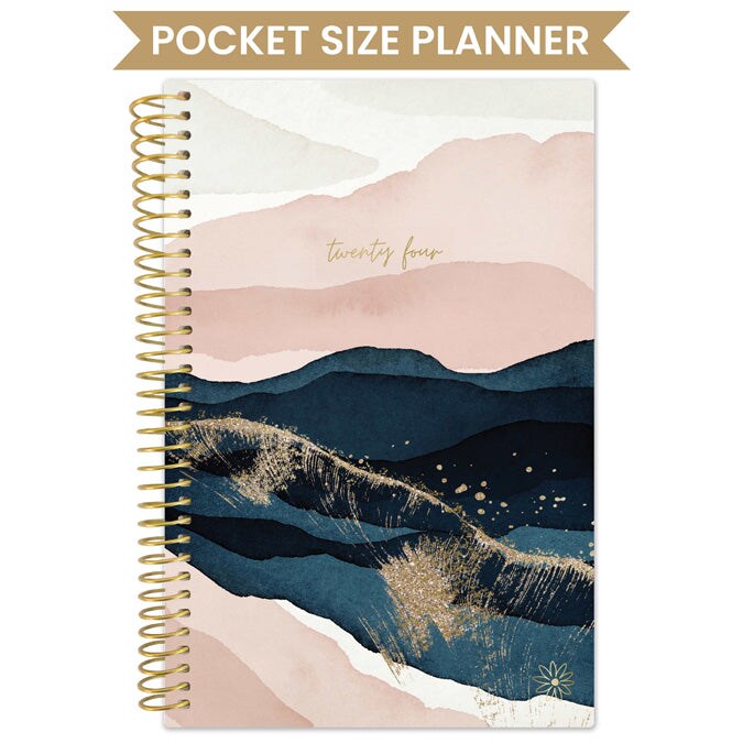bloom daily planners 2024 Soft Cover Planner, 4" x 6", Golden Hour