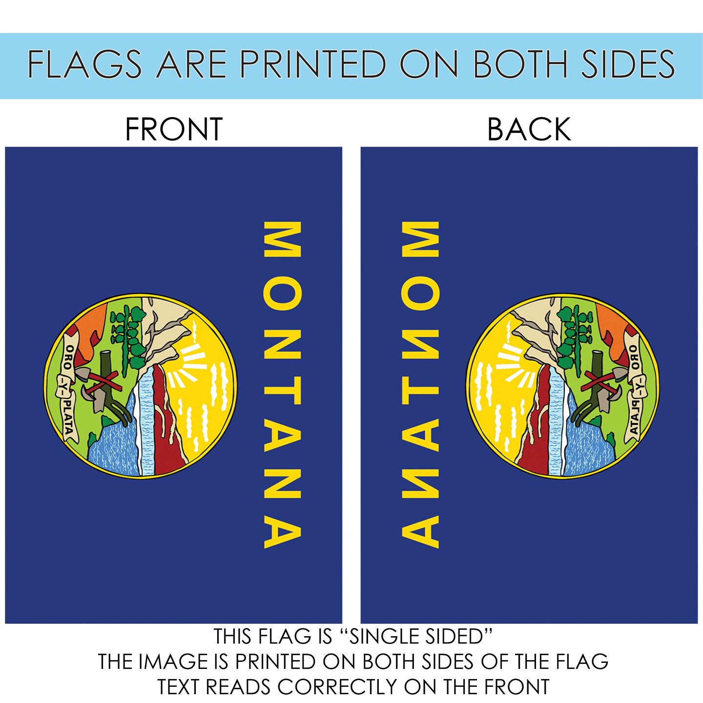 Montana State Flag Decorative  Flag