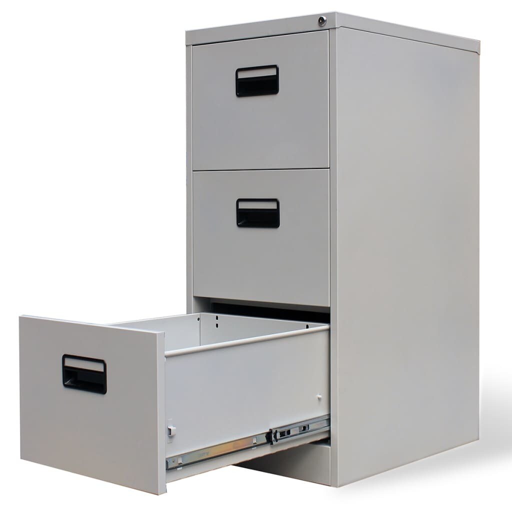 Steel Filing Cabinet Light Gray 18.1&#x22;x24.4&#x22;x40.4&#x22;
