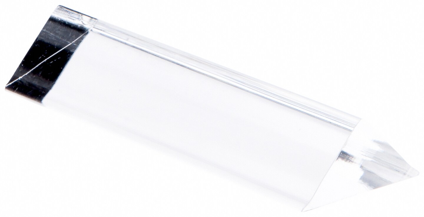 Plymor Clear Acrylic Triangular Sign or Label Display Block, 4" W x .75