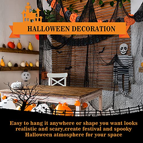 5Pcs Halloween Creepy Cloth Black 30&#xD7;72inch - Halloween Decorations Clearance - Creepy Spooky Halloween Decorations Outdoor Indoor