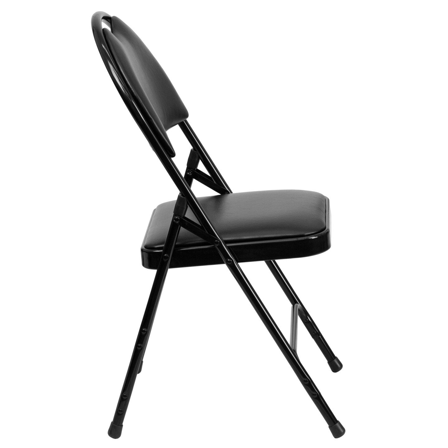 Emma and Oliver 4 Pack Home &#x26; Office Easy-Carry Party Events Padded Folding Chair