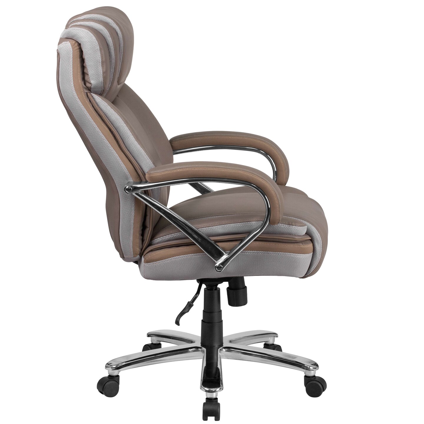 Emma and Oliver 500 lb. Big &#x26; Tall LeatherSoft Executive Ergonomic Office Chair with Wide Seat