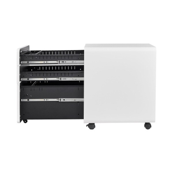 Mobile File Cabinet with Lock and Key | 3 Drawer Metal Storage Filing with Anti tilt Wheels for Home &#x26; Office