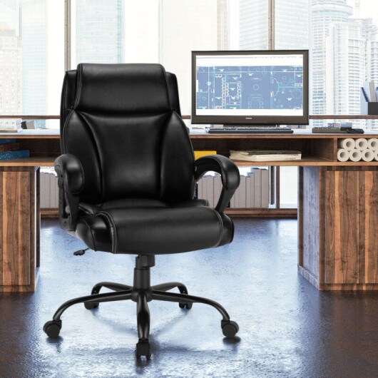 400 Pounds Big and Tall Adjustable High Back Leather Office Chair Task Chair