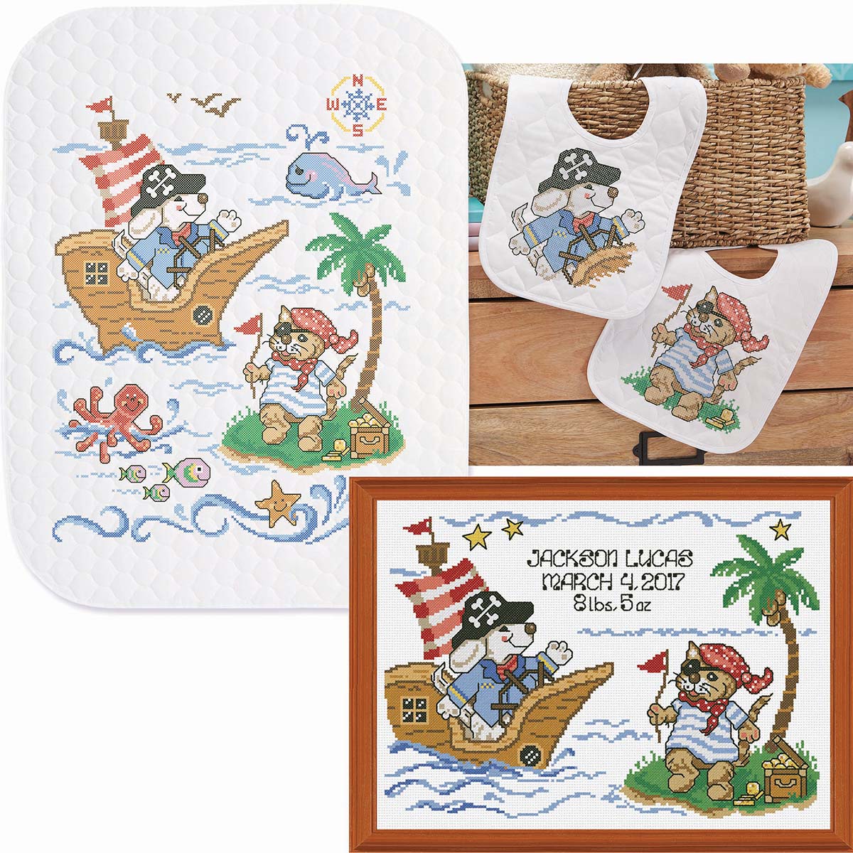 Herrschners  Pirate Voyage Set Counted Cross-Stitch