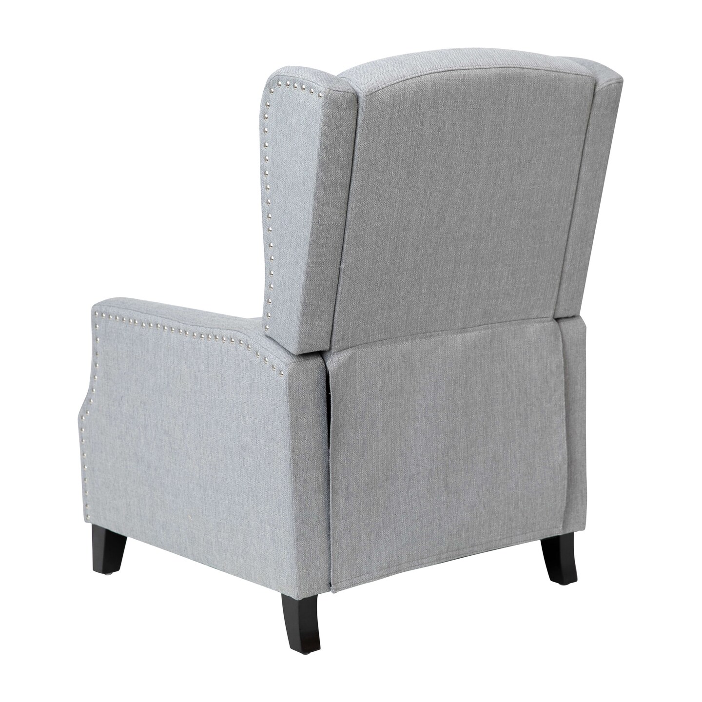 Merrick Lane Mauro Contemporary Pushback Recliner with Accent Nail Trim-Wingback Manual Recliner