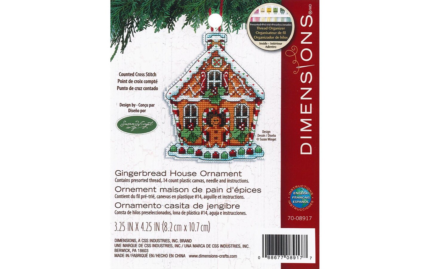 Dimensions Cross Stitch Kit SW Ornament Gingerbred Michaels