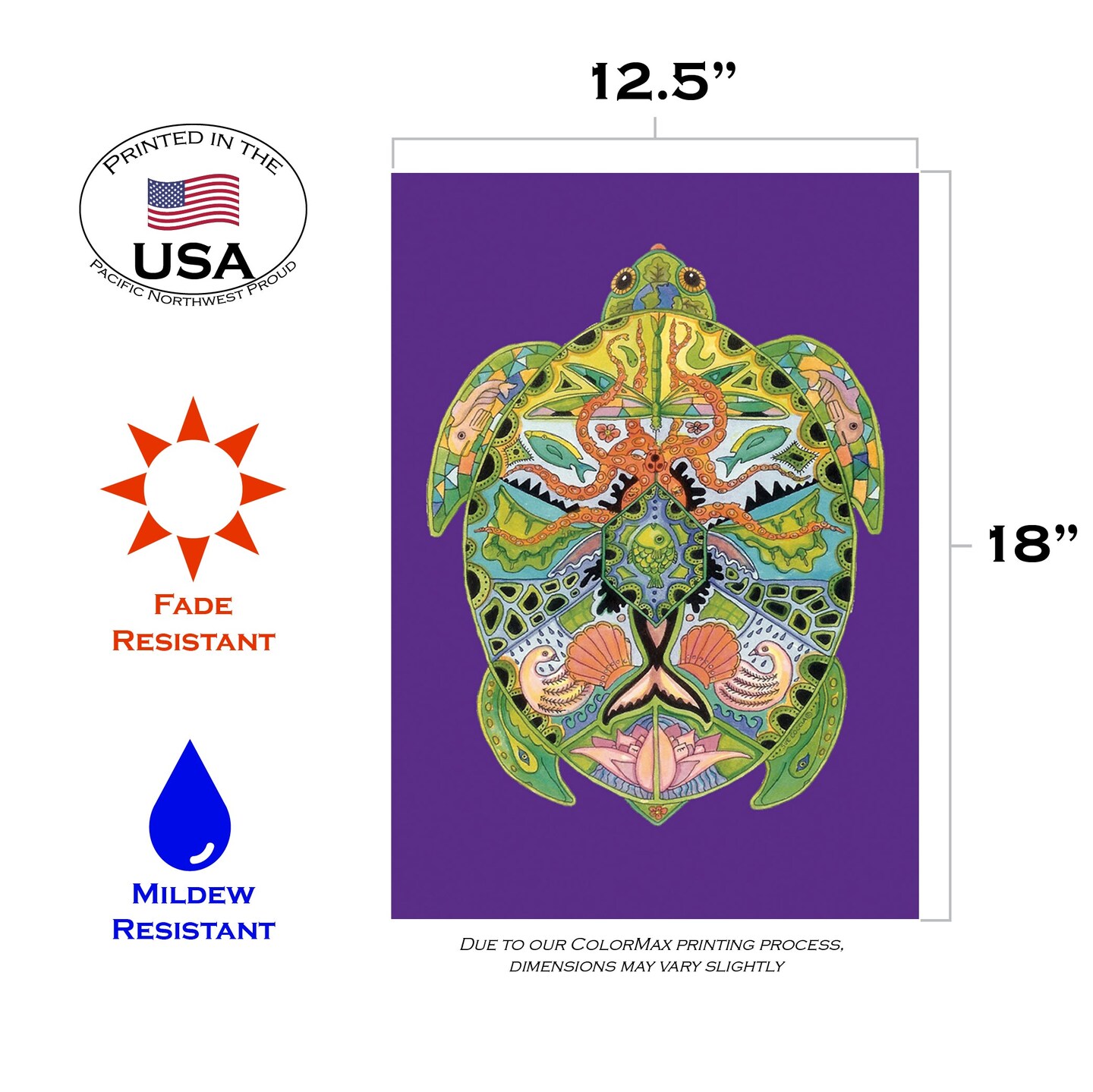 Animal Spirits- Sea Turtle Decorative Sea Turtle Flag
