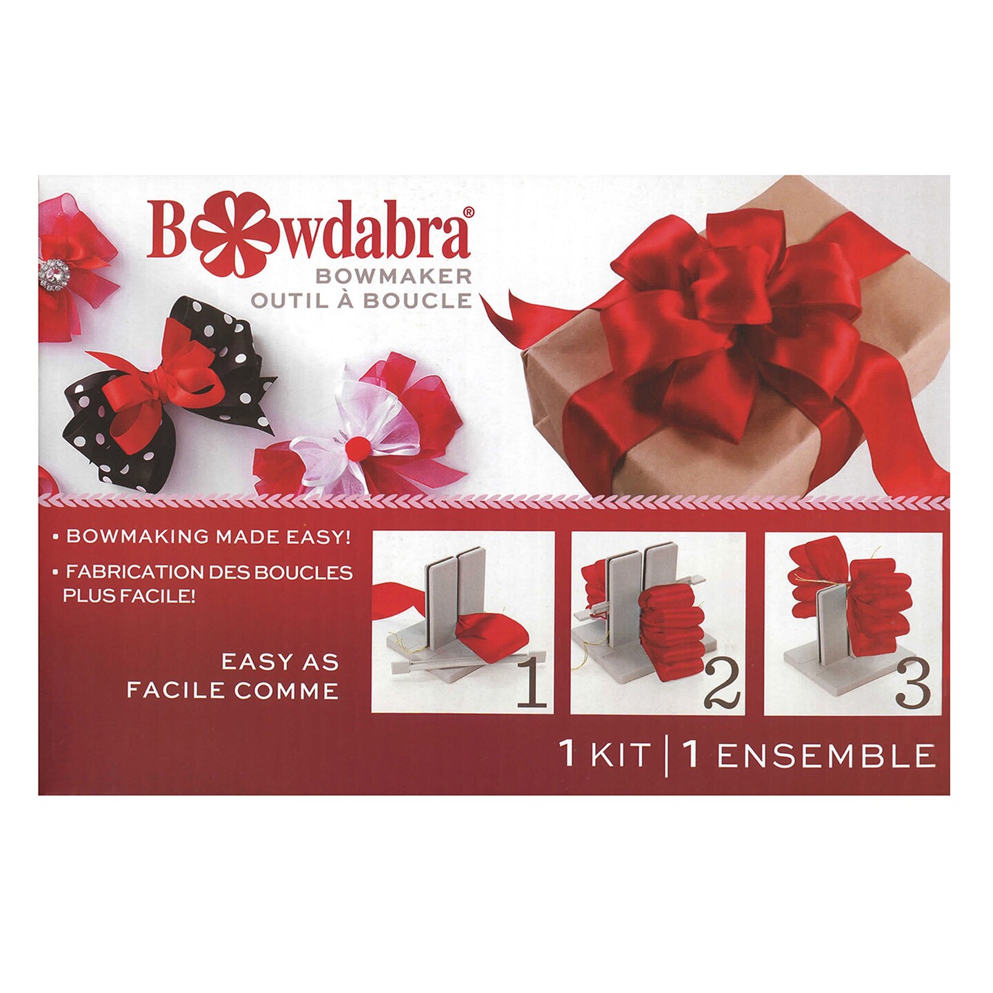 Easy How to Make a Bowdabra Christmas Wreath Bow with wired ribbon