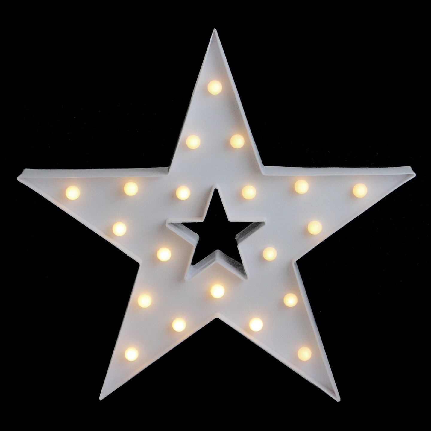 Northlight 15&#x22; White Star LED Marquee Wall Sign