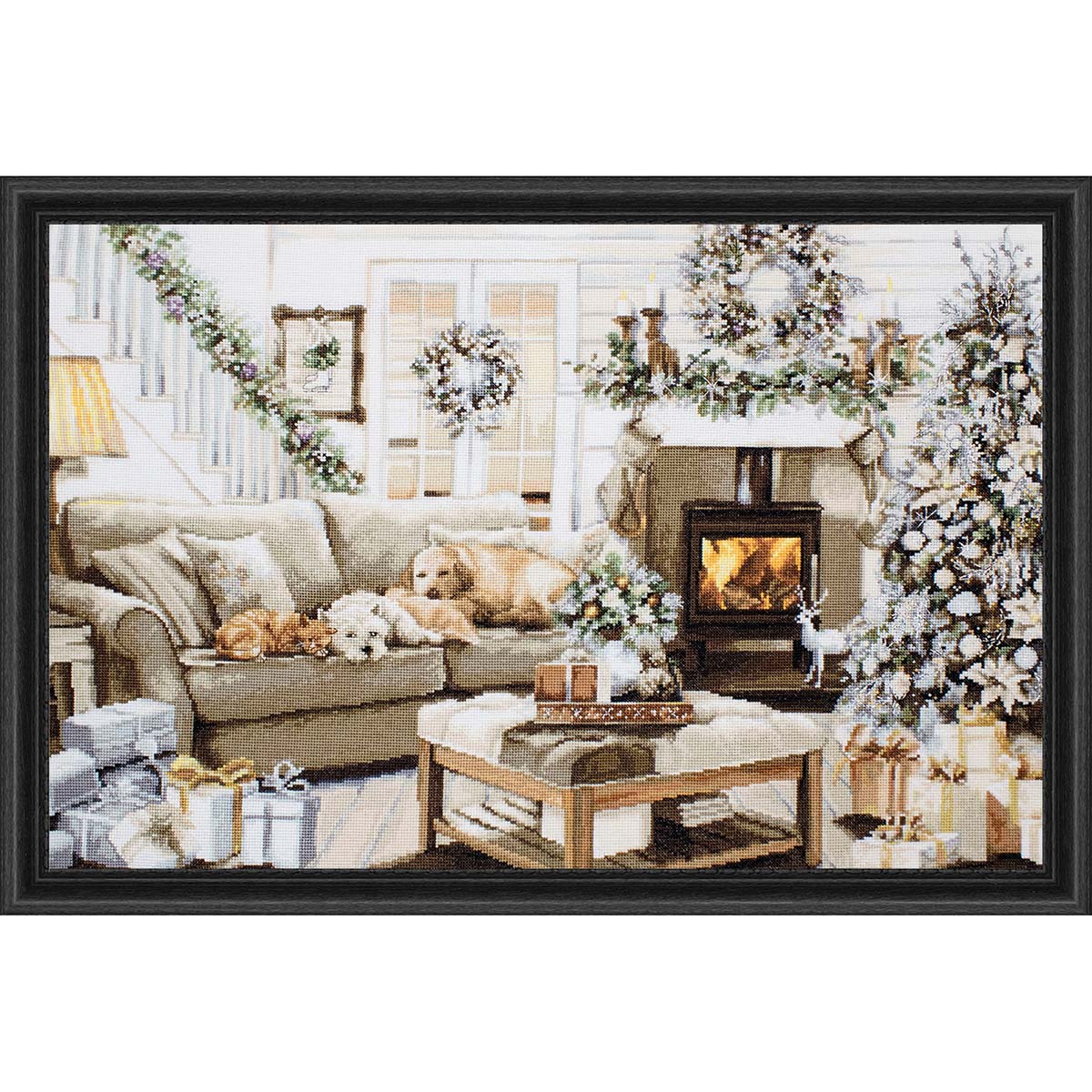 Luca-S Dreaming of a White Christmas Counted Cross-Stitch Kit