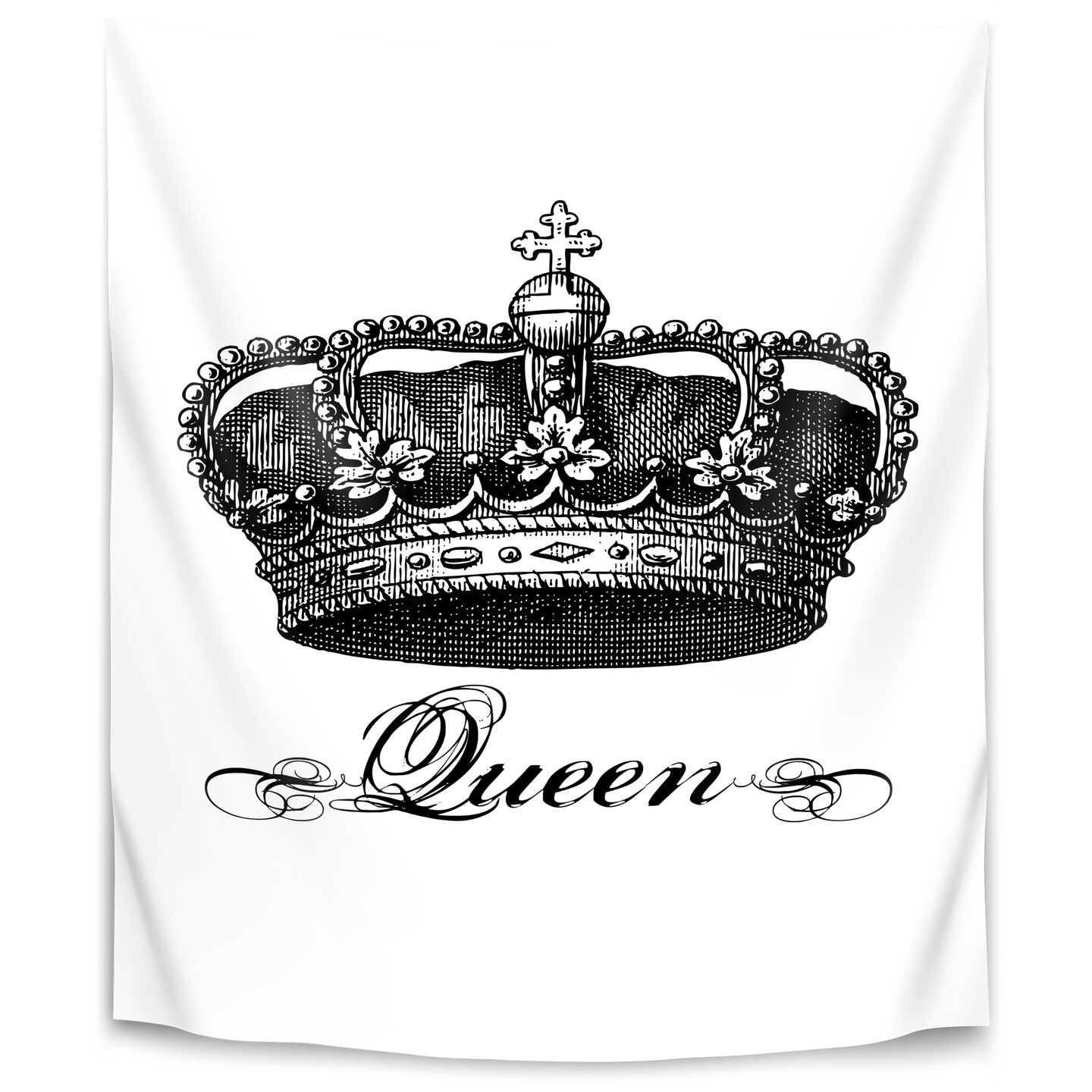 Crown Queen Black by Amy Brinkman Wall Tapestry Americanflat Michaels