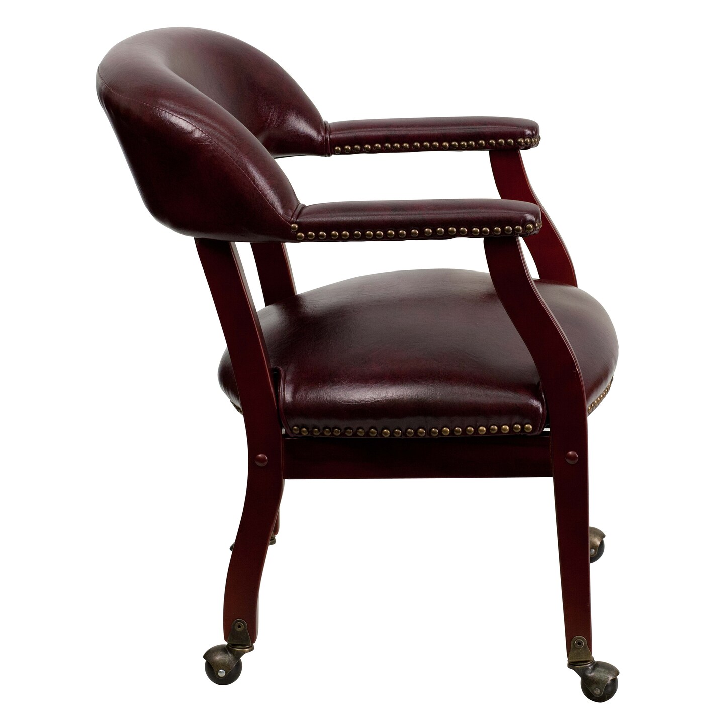 Emma and Oliver Conference Chair with Accent Nail Trim and Casters