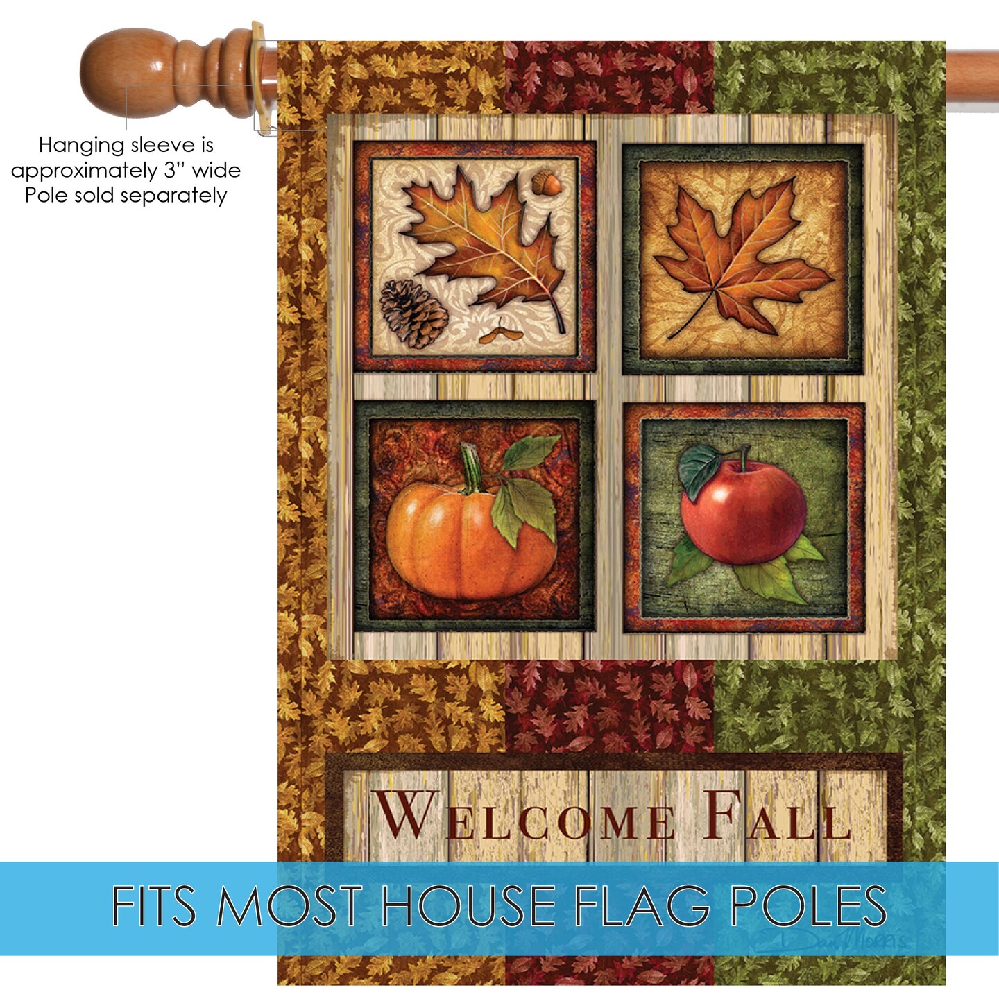 Welcome Fall Decorative Fall Flag