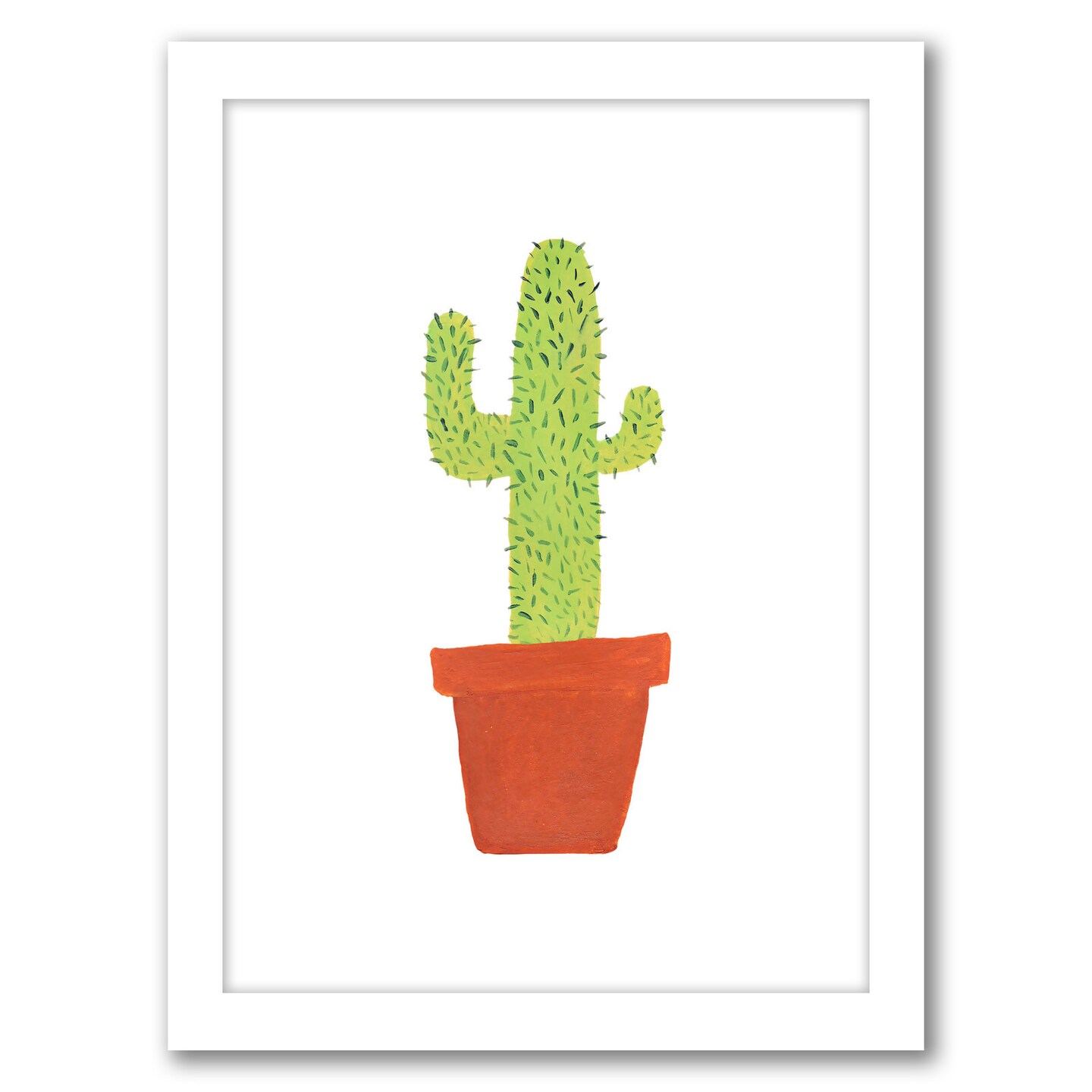 Gouache Cactus B by Samantha Ranlet Frame 