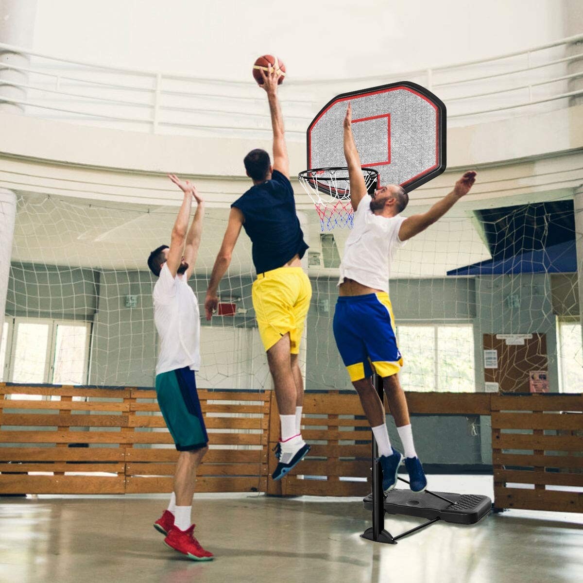43 Inch Indoor Outdoor Height Adjustable Basketball Hoop