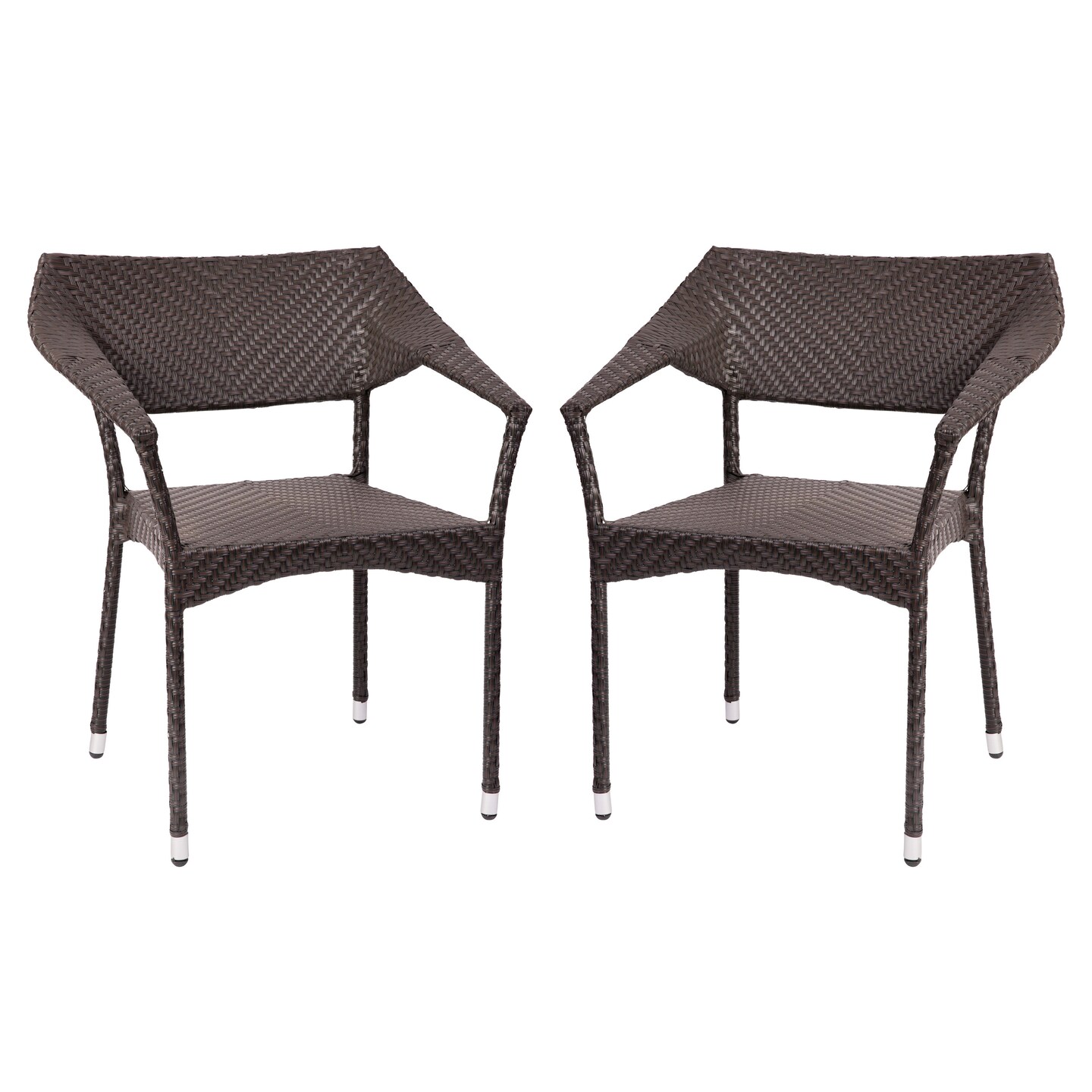 Merrick Lane Cheri Fade and Weather Resistant Modern PE Rattan Patio