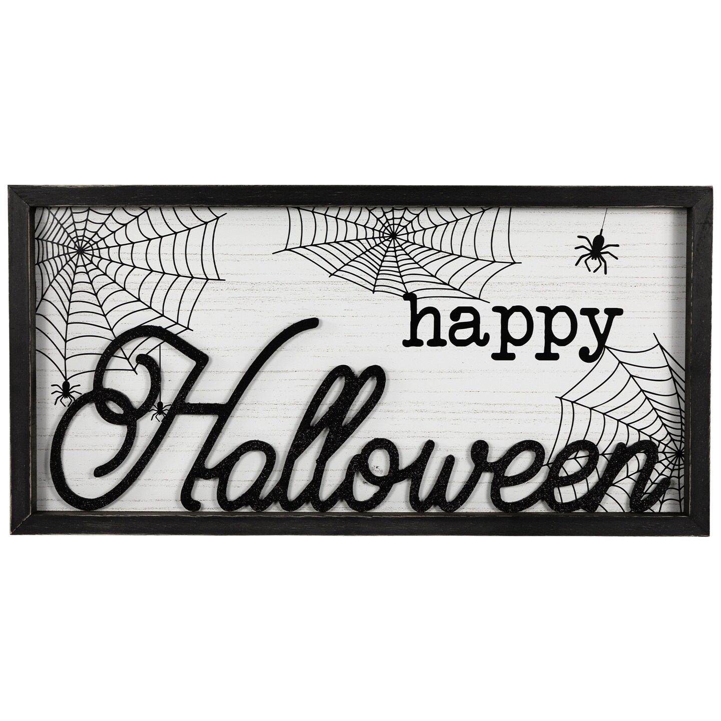 Northlight 23.5&#x22; Happy Halloween Spider Web Wall Sign