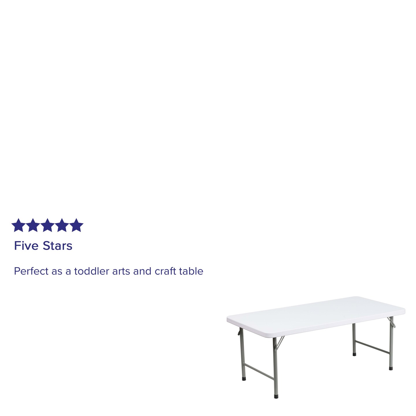 Emma and Oliver 4.93-Foot Kid&#x27;s Plastic Folding Activity Table - Play Table