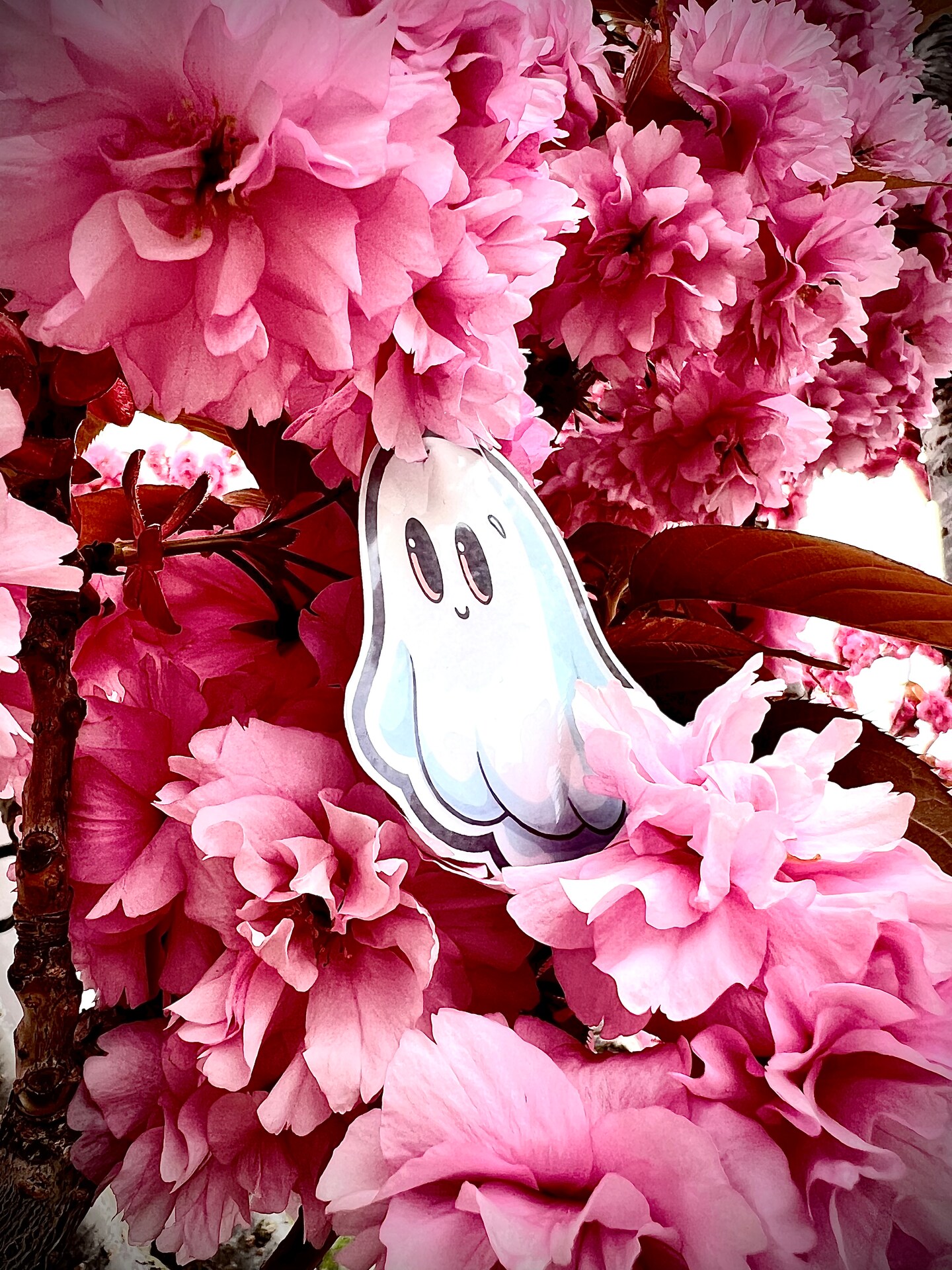 Cute Ghost aesthetic sticker holographic