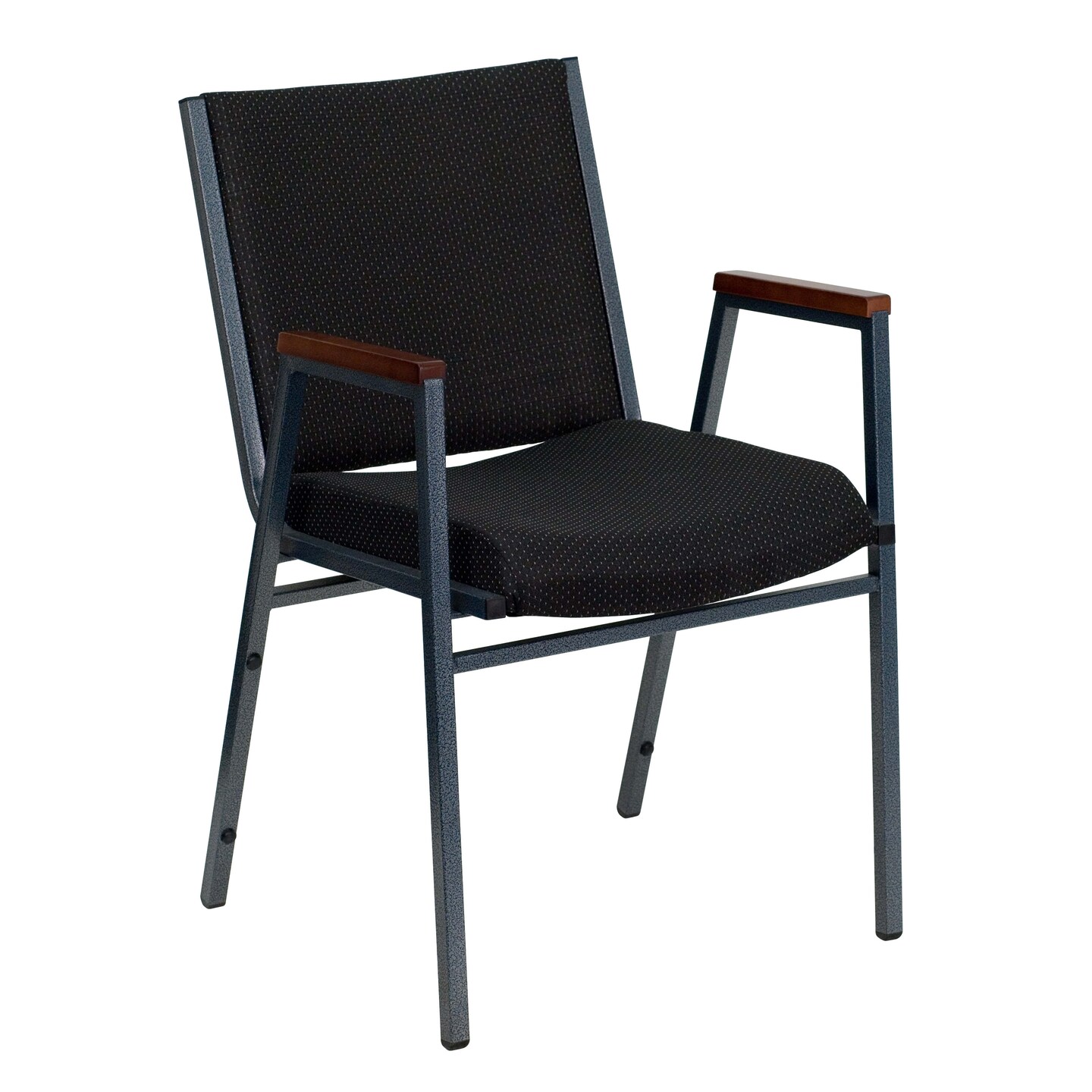 Emma and Oliver Heavy Duty Reception/Guest Stack Chair with Arms