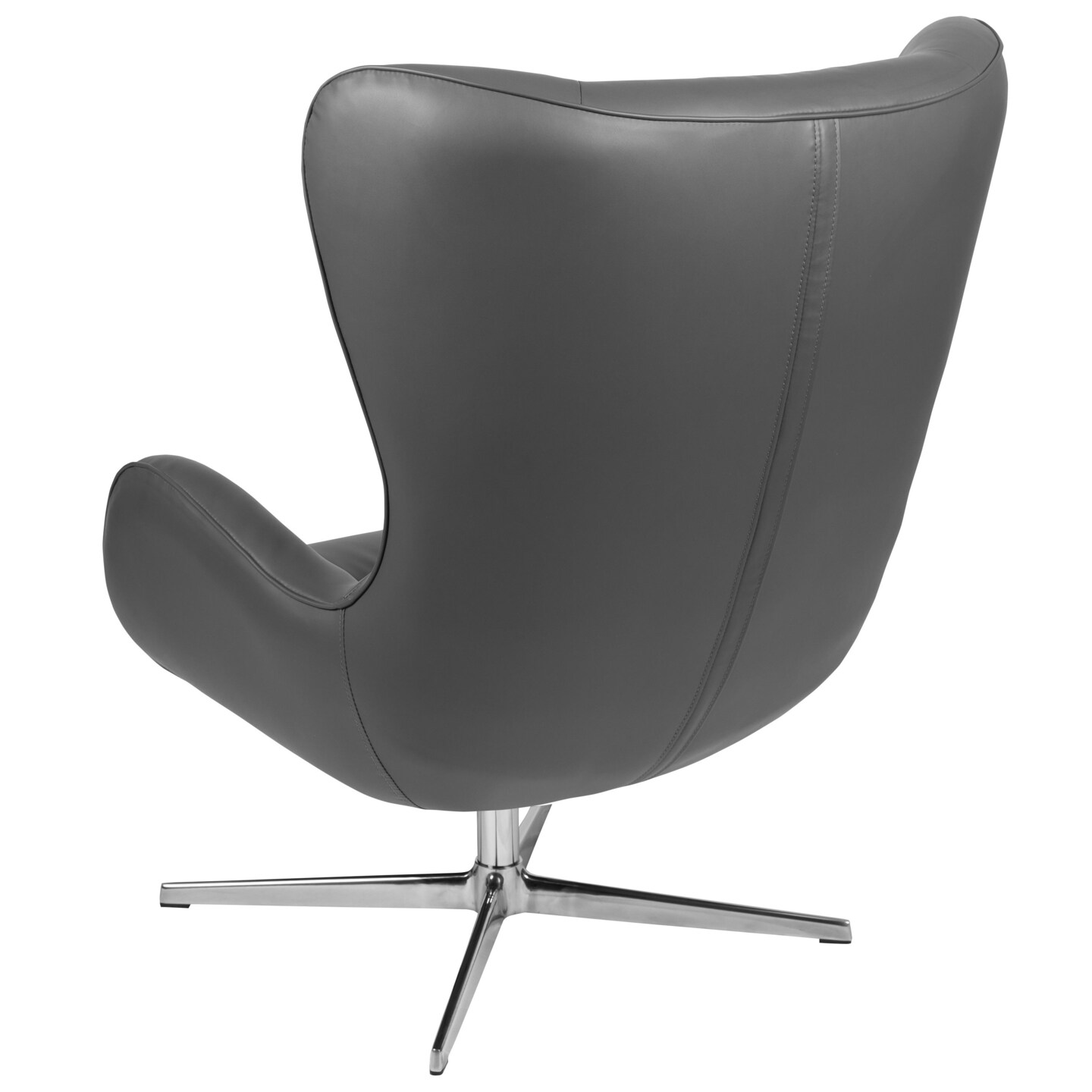Merrick Lane Olwen Ergonomic High-Back Lounge Chair 360&#xB0; Swivel Accent Chair Side Chair with 4 Star Alloy Base